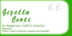 gizella csoti business card